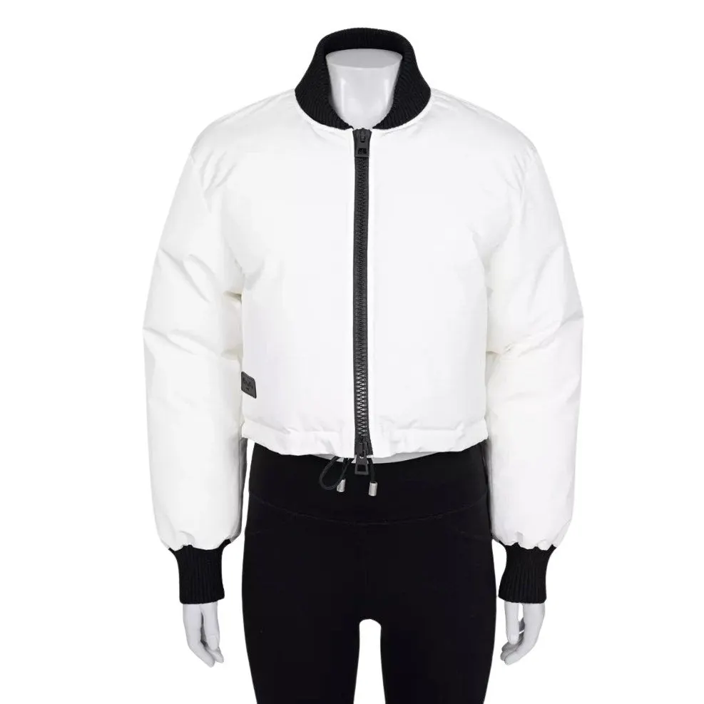 Dior Christian Dior Cropped Logo Jacket Sz.38/ M Pre-owned White Good - Front View