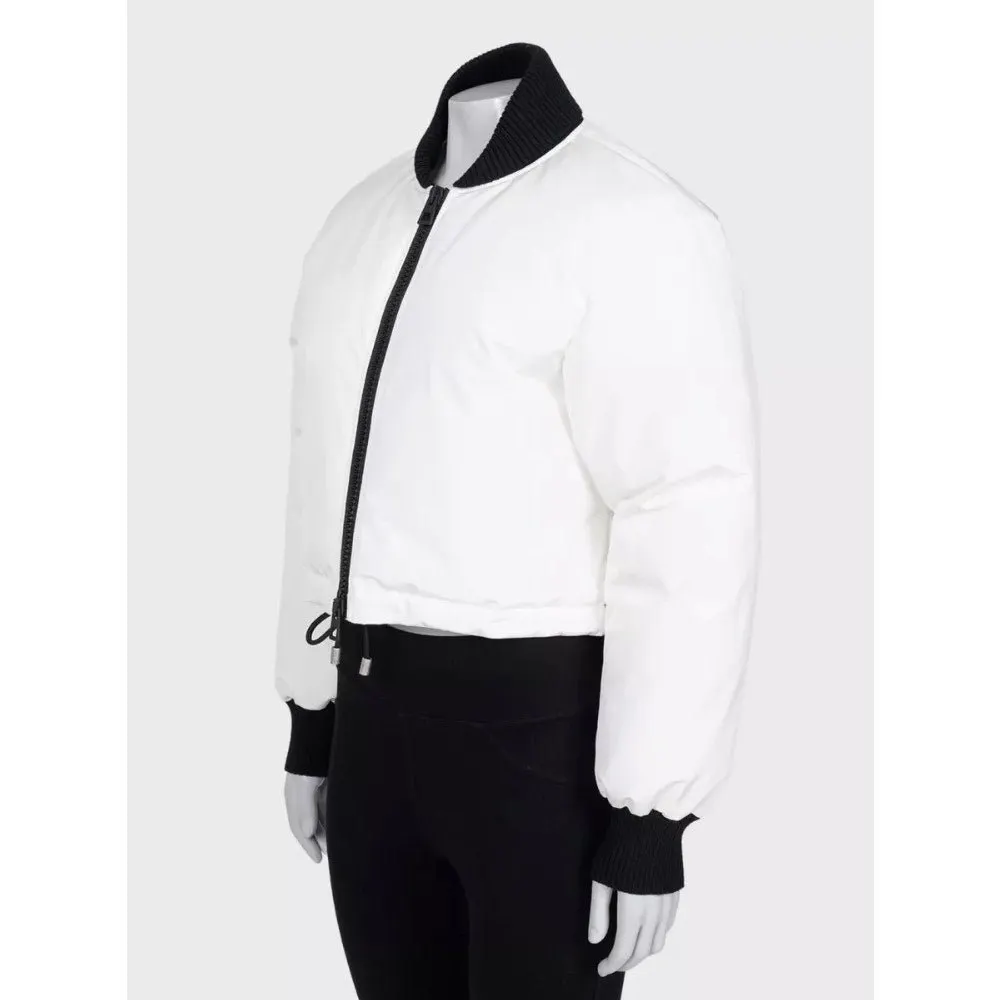 Dior Christian Dior Cropped Logo Jacket Sz.38/ M Pre-owned White Good - Back View