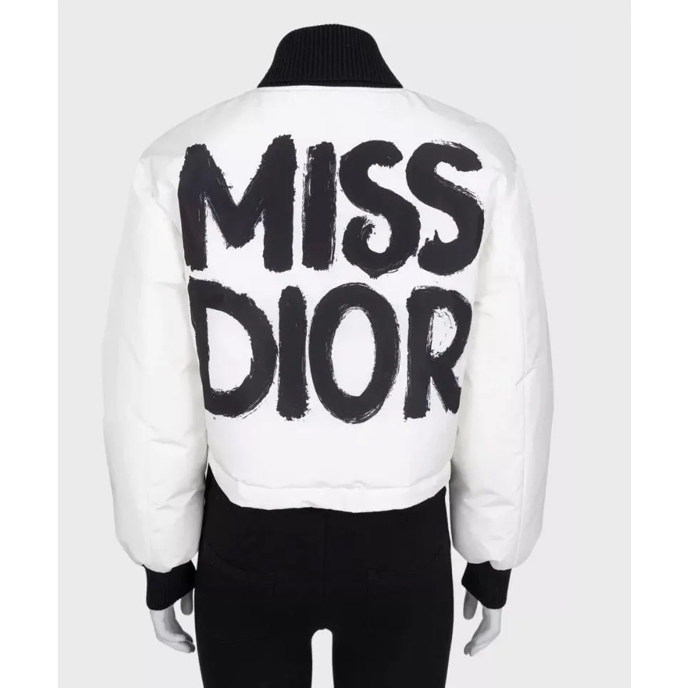 Dior Christian Dior Cropped Logo Jacket Sz.38/ M Pre-owned White Good - Inside View