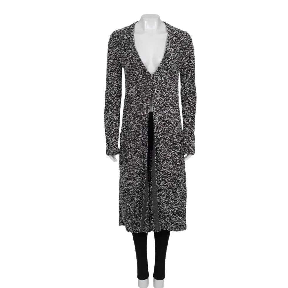 Dior Elegant Christian Dior Black & White Button Cardigan Sz.38 Pre=owned Black Good - Front View