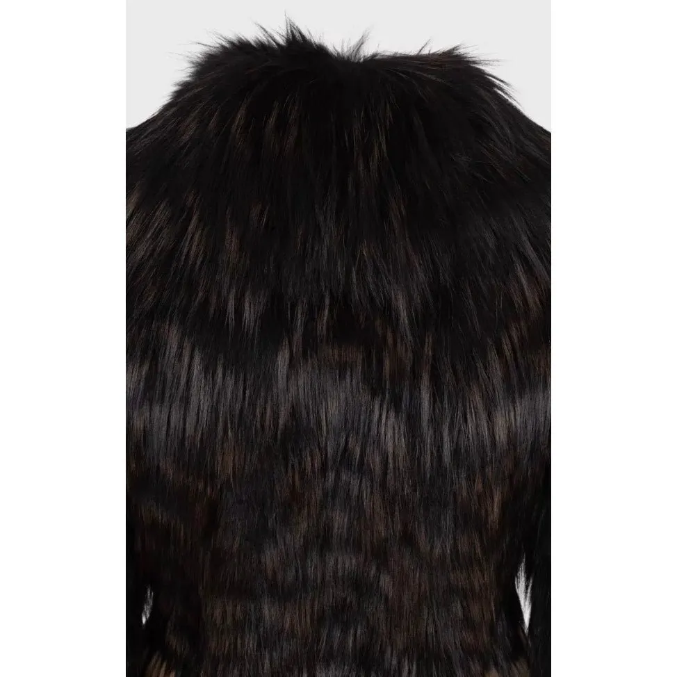 Blumarine Brown Faux Fur Coat Size 40 / S Pre-owned Brown Silk Good - Box View