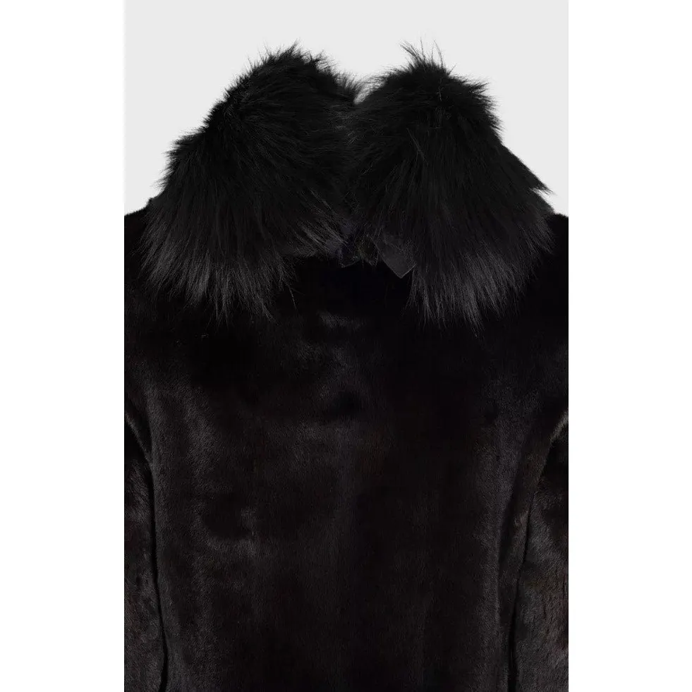 Unsigned Amato Luxurious Brown Coat - Size S/IT 40 pre-owned Brown Good - Box View