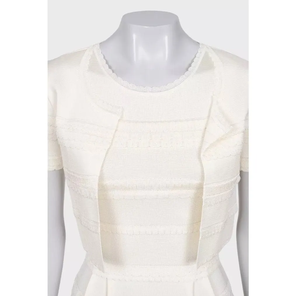 Dior Christian Dior White Dress & Jacket Set - Size S Pre-owned White Good - Model View