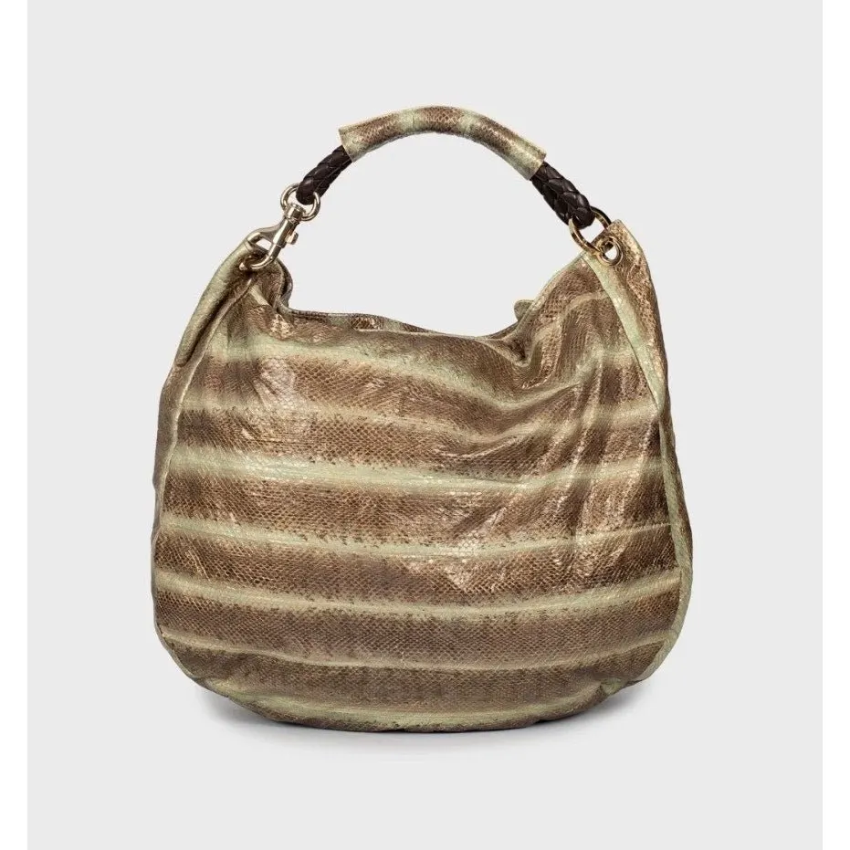Jimmy Choo Multicolor Striped Leather Shoulder Bag Pre-owned Gold Leather Good - Inside View