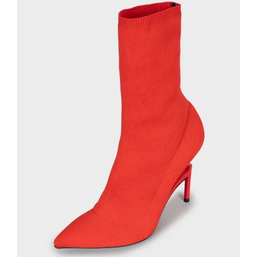 Unravel Project NWOB Ben Taverniti Unravel Project Red Stiletto Ankle Boots Sz.36 Pre-owned Red Leather Never worn - Inside View