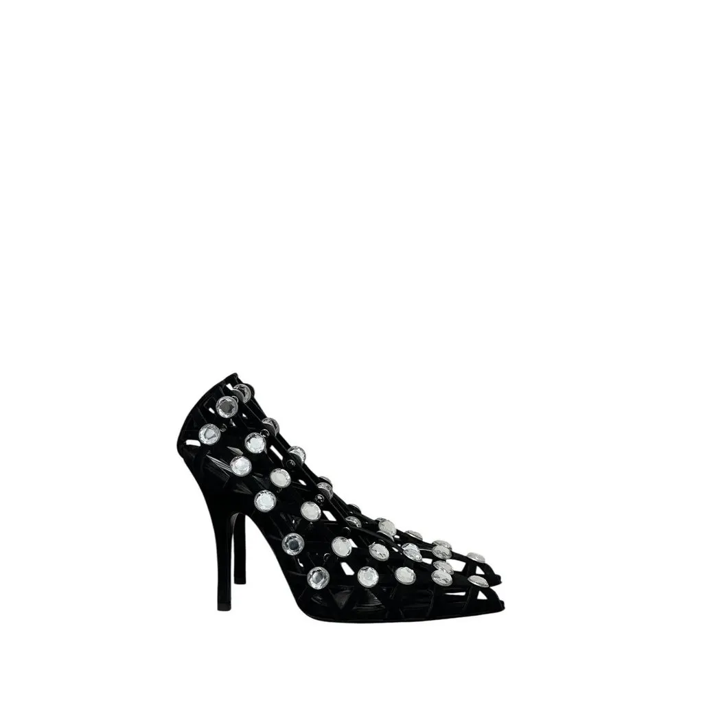 The Attico NWOB The Attico 'Grid' Pump Black Silver Heels Sz.38.5 pre-owned Black Never worn - Back View