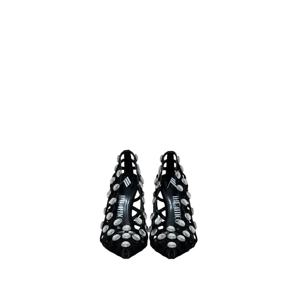 The Attico NWOB The Attico 'Grid' Pump Black Silver Heels Sz.38.5 pre-owned Black Never worn - Inside View