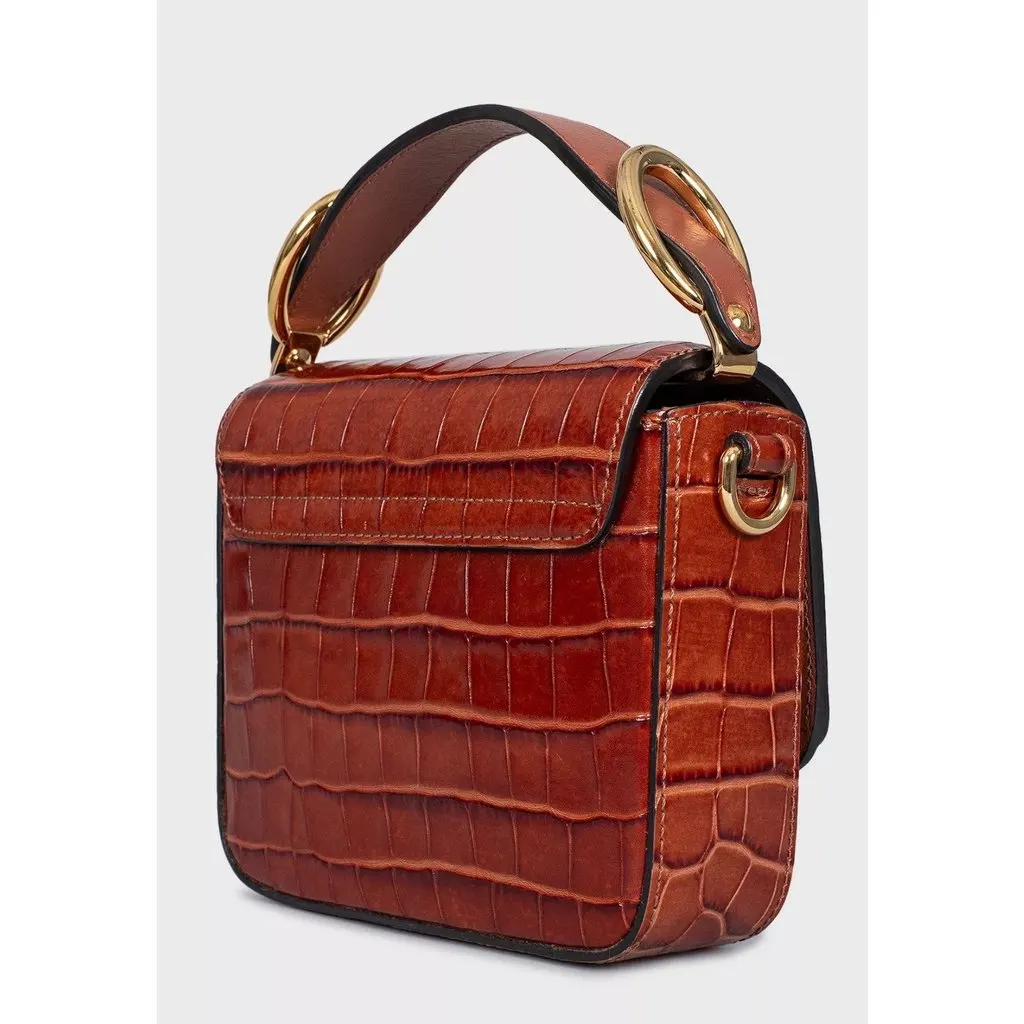 Chloé Chloe C Mini Crossbody Brown Leather Bag Pre-owned Brown Leather Good - Back View