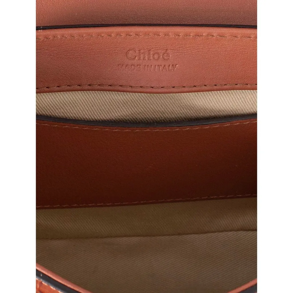 Chloé Chloe C Mini Crossbody Brown Leather Bag Pre-owned Brown Leather Good - Model View