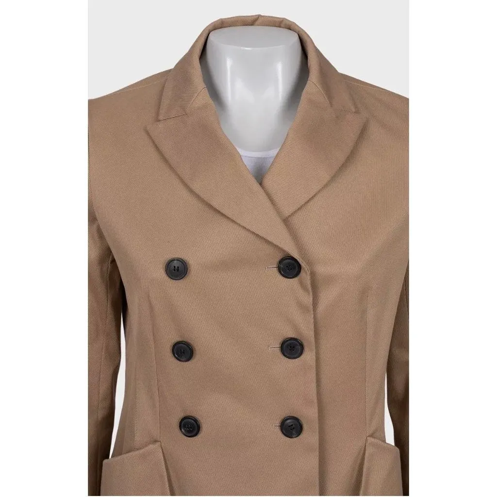 Dior Christian Dior Brown Corduroy Double-Breasted Jacket Sz.40/L Pre-owned Brown Cotton Good - Model View