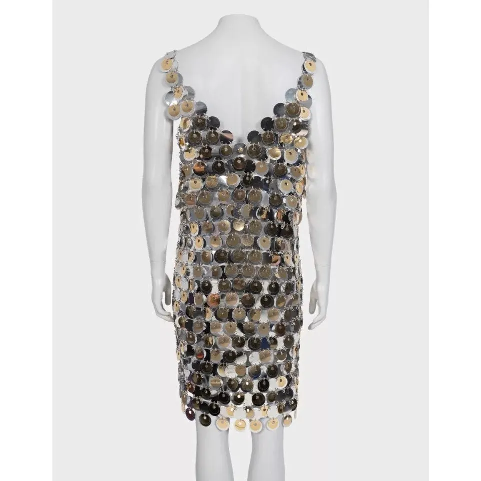 Paco Rabanne Stunning Paco Rabanne x H&M Silver Metal Dress - Size XL Pre-owned Silver Good - Inside View