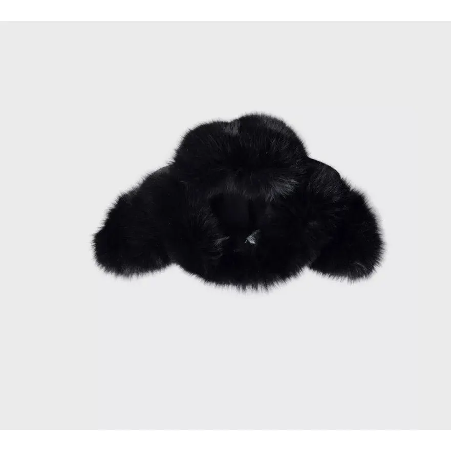 Chanel Chanel Black Faux Fur & Wool Hat Sz.57 Pre-owned Black Wool Good - Model View