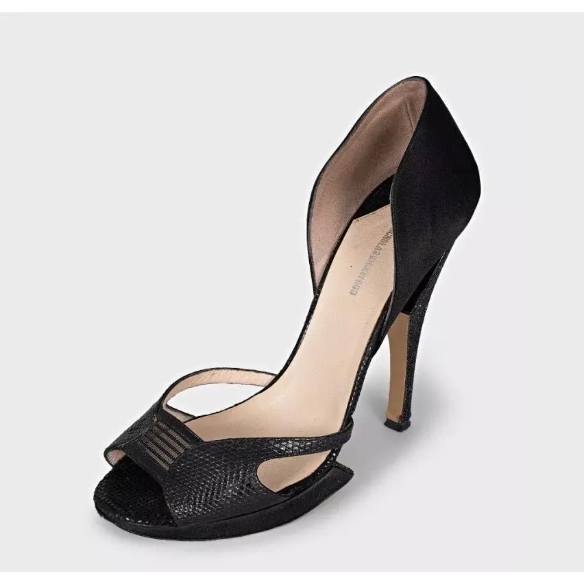Nicholas Kirkwood Black Leather & Textile Pumps Sz.38 Pre-owned Black Leather Good - Inside View