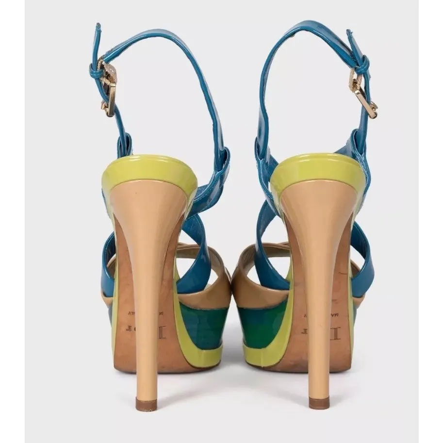 Dior Christian Dior Leather Open-Toe High Heel Sandals - EU 36.5 Pre-owned Gold Leather Good - Inside View