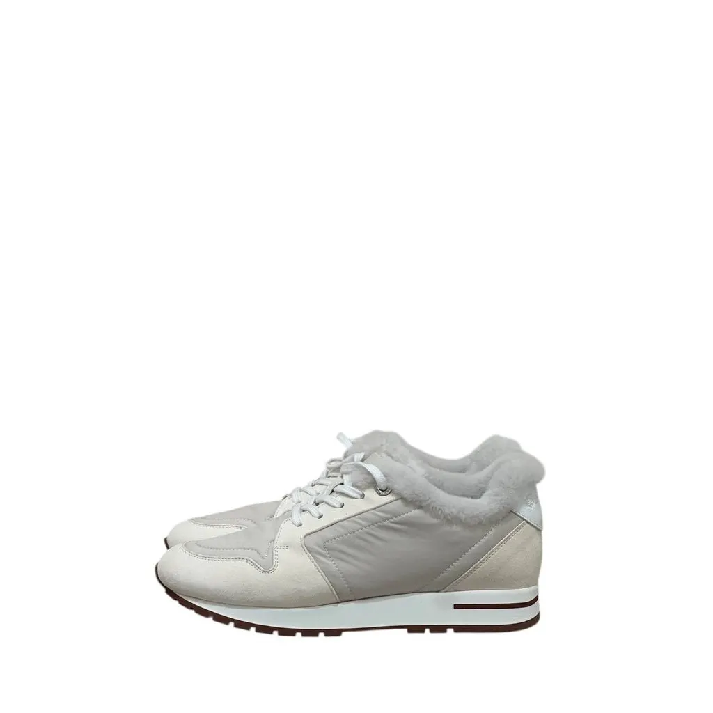 Loro Piana NWOB Loro Piana Luxe Faux Fur Trainers Size 38 Pre-owned Red Never worn - Front View