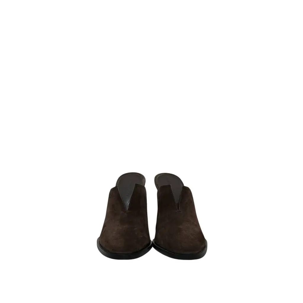 Bottega Veneta NWOB Bottega Veneta Cha-Cha Brown Suede Mules  Sz 39 pre-owned Brown Suede Never worn - Inside View