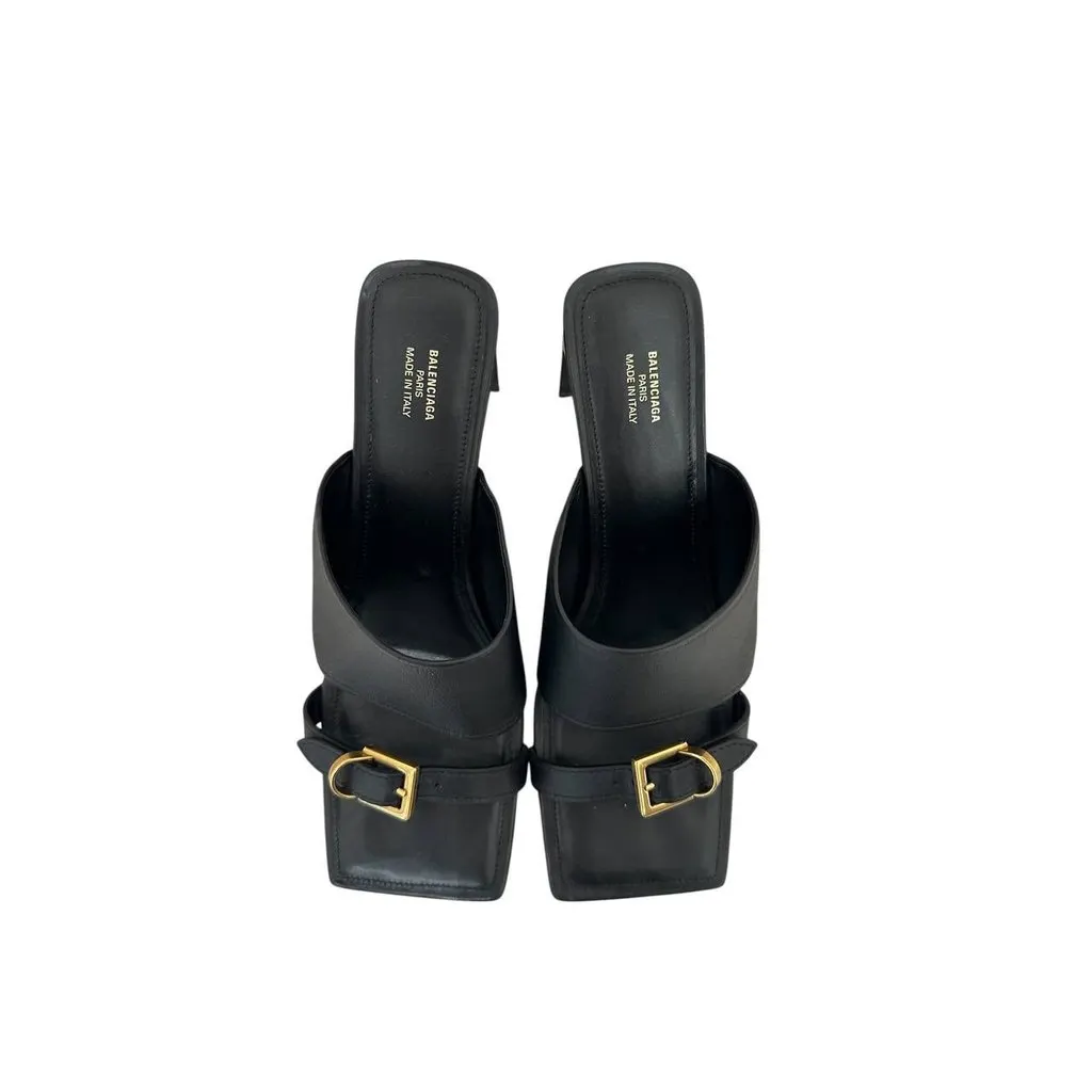 Balenciaga Sandali Bel Air Heels - EU 39 Pre-owned Black Leather Good - Box View