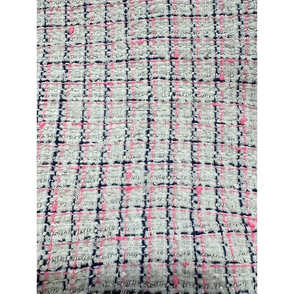 Chanel 14C Pink Tweed Jacket Sz 38 Pre-owned Pink Tweed Good - Back View