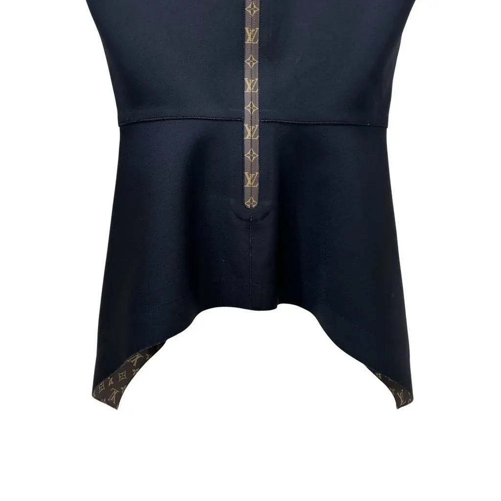 Louis Vuitton Black Monogram Peplum Top Size 34 Pre-owned Black Good - Box View