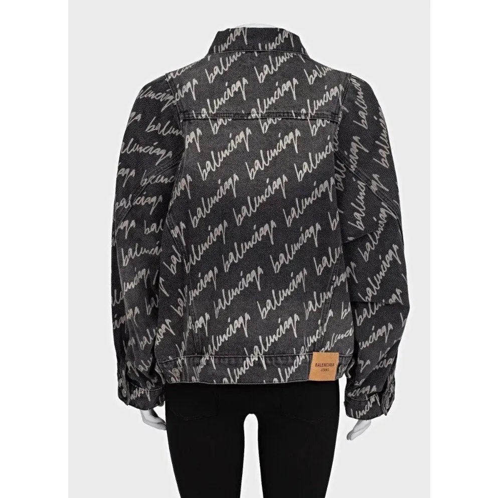 Balenciaga NWOT Balenciaga Black Oversized Denim Jacket IT38/XXS pre-owned Black Denim Never worn - Inside View