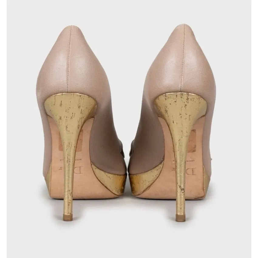 Dior Christian Dior Beige t Leather Bow Pumps Size 36 pre-owned Beige Leather Good - Model View