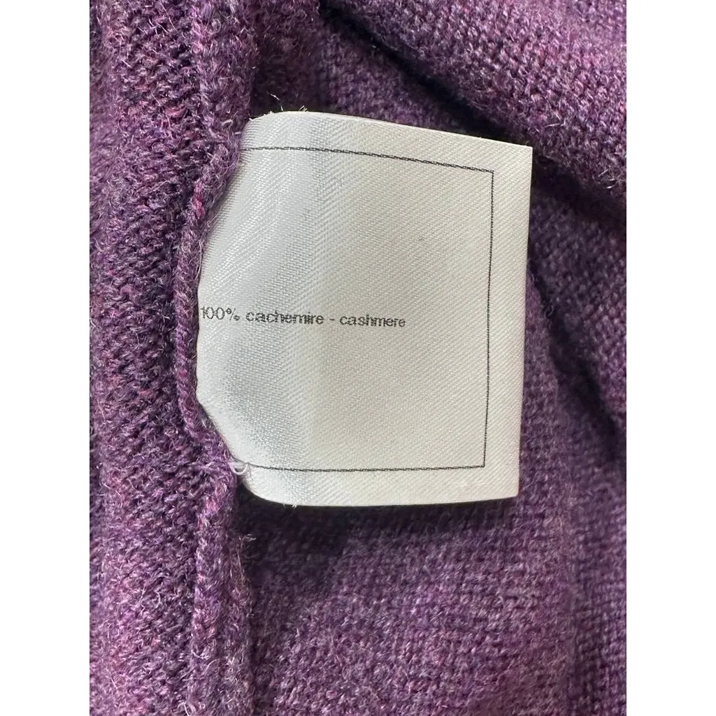 Chanel Purple Cashmere Long Cardigan EU 32 Pre-owned Purple Wool Good - Box View