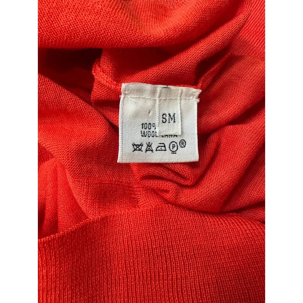 Hermès Lemaire Orange Wool Sleeveless Cardigan S/M pre-owned Orange Wool Good - Model View