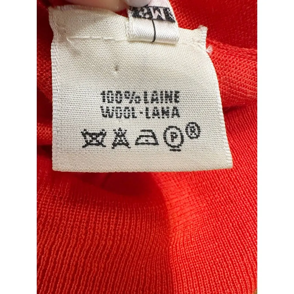 Hermès Lemaire Orange Wool Sleeveless Cardigan S/M pre-owned Orange Wool Good - Box View