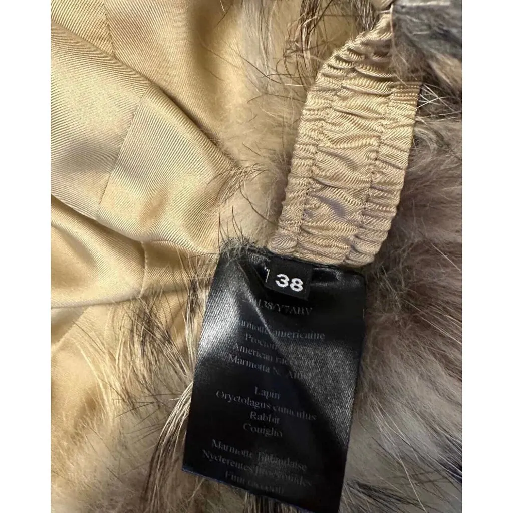Yves Saint Laurent Rare Vintage Yves Saint Laurent  faux Fur Poncho Size 38 Pre-owned Brown Good - Box View