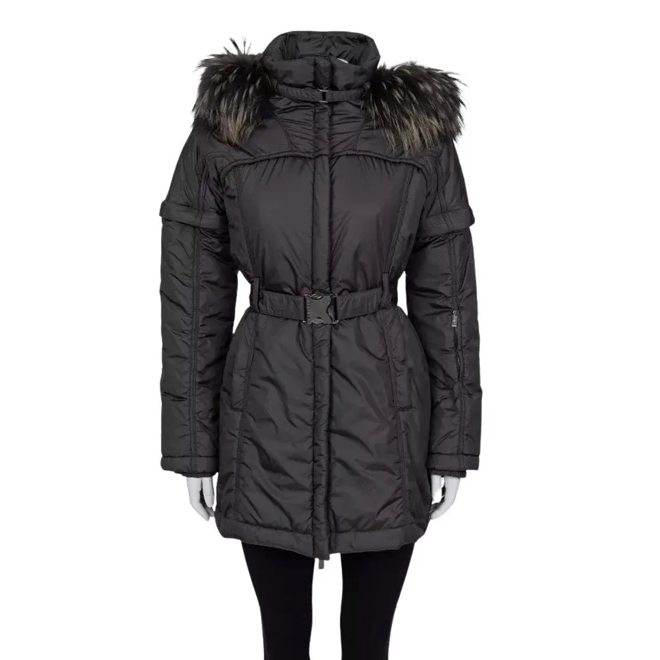 Celine Black Removable Sleeve Puffer Jacket - Size M Pre-owned Black Good - Front View