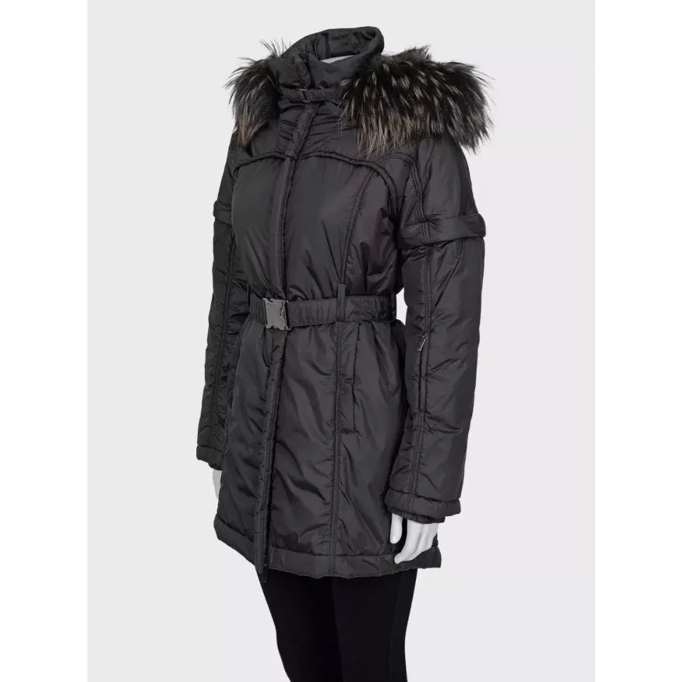 Celine Black Removable Sleeve Puffer Jacket - Size M Pre-owned Black Good - Back View