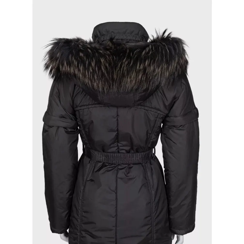 Celine Black Removable Sleeve Puffer Jacket - Size M Pre-owned Black Good - Model View
