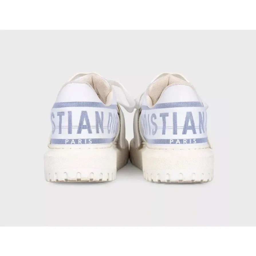 Dior Christian Dior Dior-ID Textile Sneakers Size 37 Pre-owned White Leather Good - Model View