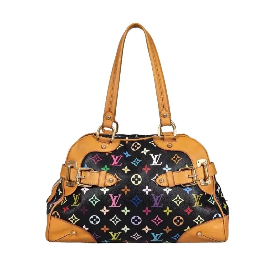 Louis Vuitton Monogram Claudia Black Handbag Pre-owned Black Canvas Good - Front View