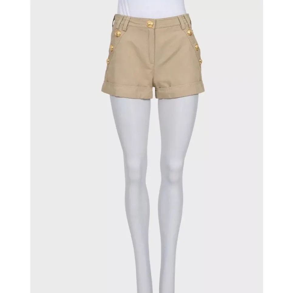 Balmain Beige Cotton-Linen Suit with Shorts Sz. EU 34 / S Pre-owned Beige Cotton Good - Model View