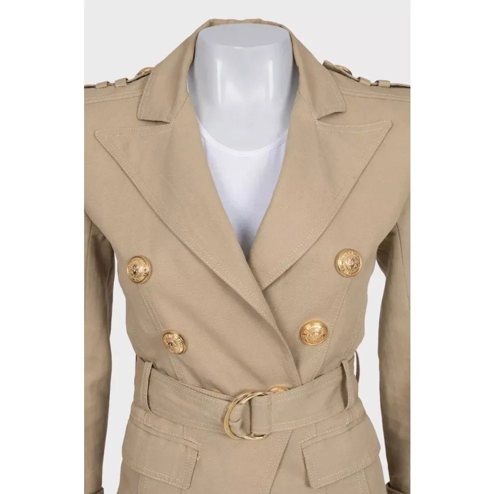 Balmain Beige Cotton-Linen Suit with Shorts Sz. EU 34 / S Pre-owned Beige Cotton Good - Box View