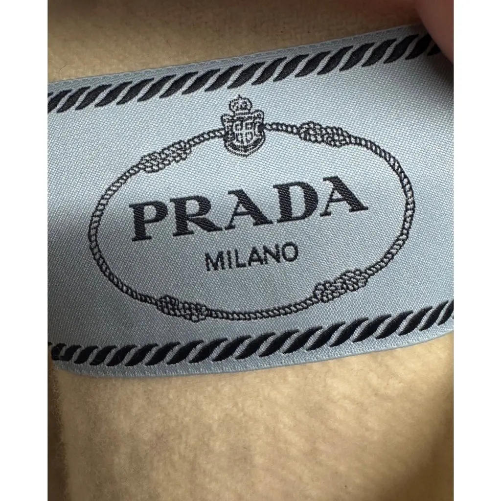 Prada Cream Wool Fitted Pin Dress XXS/IT36 pre-owned Beige Wool Good - Box View