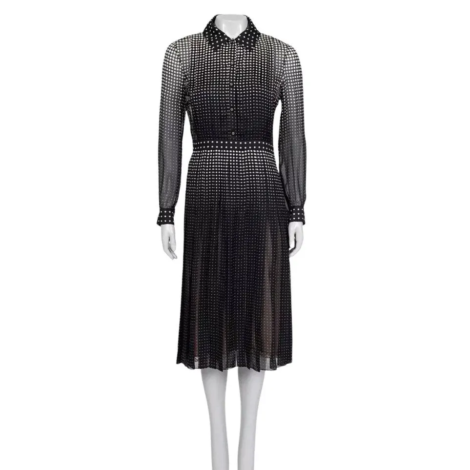 Gucci NWT Gucci 2024 Black Silk Fitted Dress - IT40/S pre-owned Black Silk Never worn, with tag - Front View