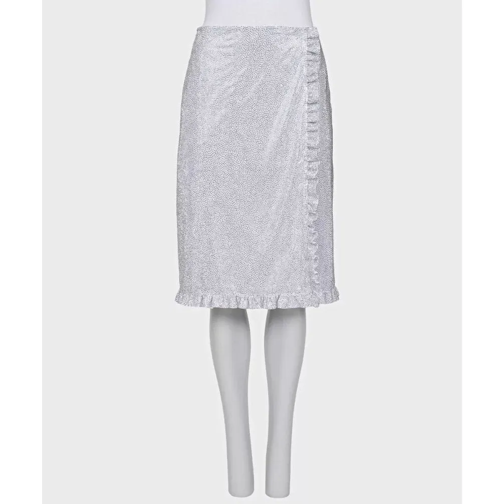 Miu Miu Silver Skirt Suit Sz.38 pre-owned Silver Good - Model View