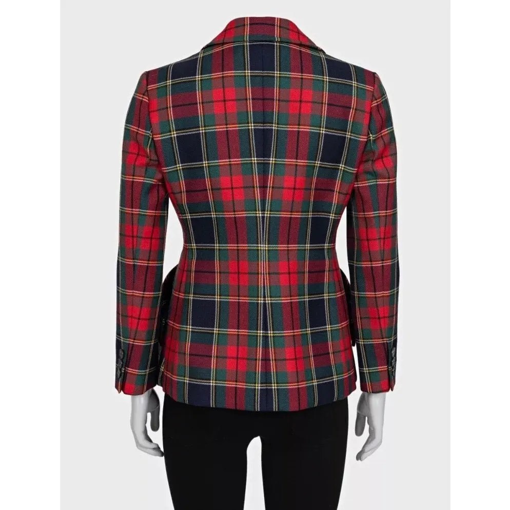 Dior Christian Dior 2019 Tartan Fitted Wool Jacket Sz 40 pre-owned MultiColor Wool Good - Inside View