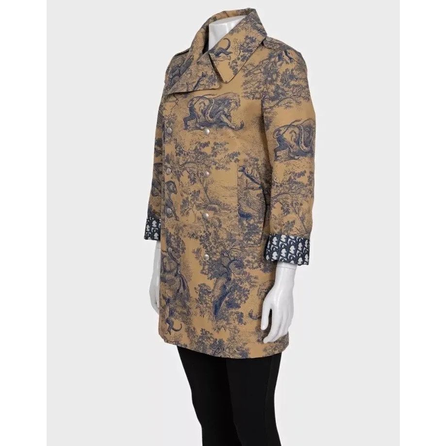 Dior Christian Dior Brown Signature Print Trench Coat Sz. 36 pre-owned Brown Never worn - Back View