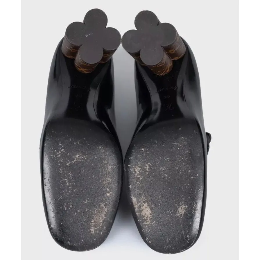Louis Vuitton Louis Vuitton Black Leather Pumps Sculpted Heel Sz. 38 Pre-owned Black Leather Good - Box View
