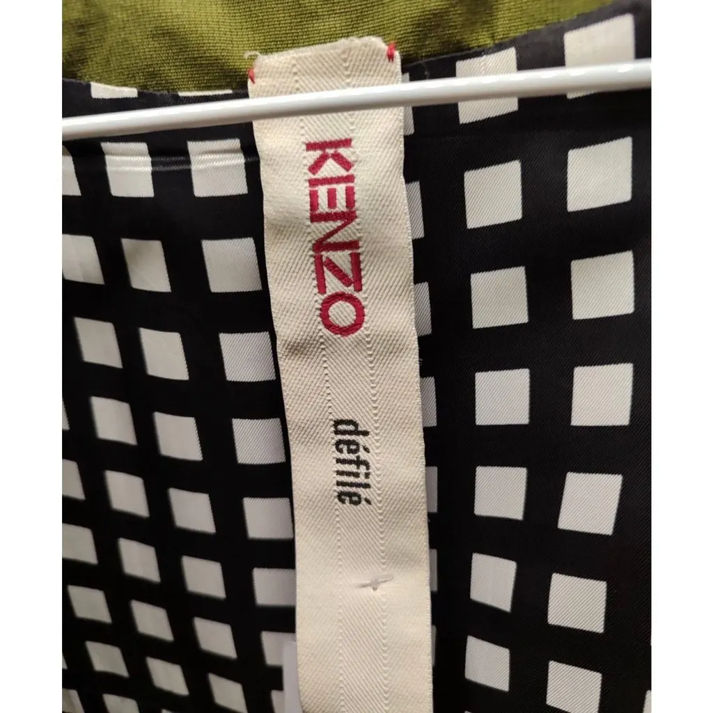Kenzo Vintage Cropped Trench Coat - EU38/M pre-owned Red Cotton Good - Box View