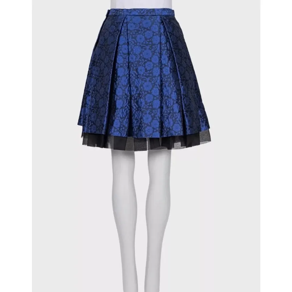 Dior Christian Dior Blue Floral Silk Skirt - Sz M (EU 42) pre-owned Blue Silk Never worn - Inside View