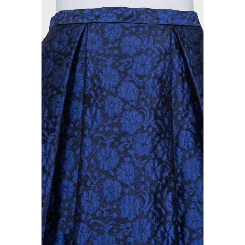 Dior Christian Dior Blue Floral Silk Skirt - Sz M (EU 42) pre-owned Blue Silk Never worn - Model View