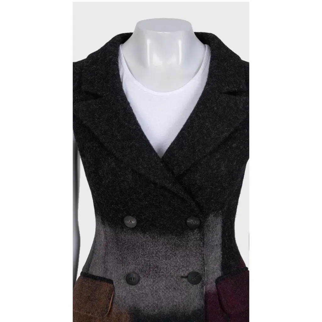 Dior Christian Dior Wool Fitted Vest - Sz/36 Pre-owned Red Wool Good - Model View
