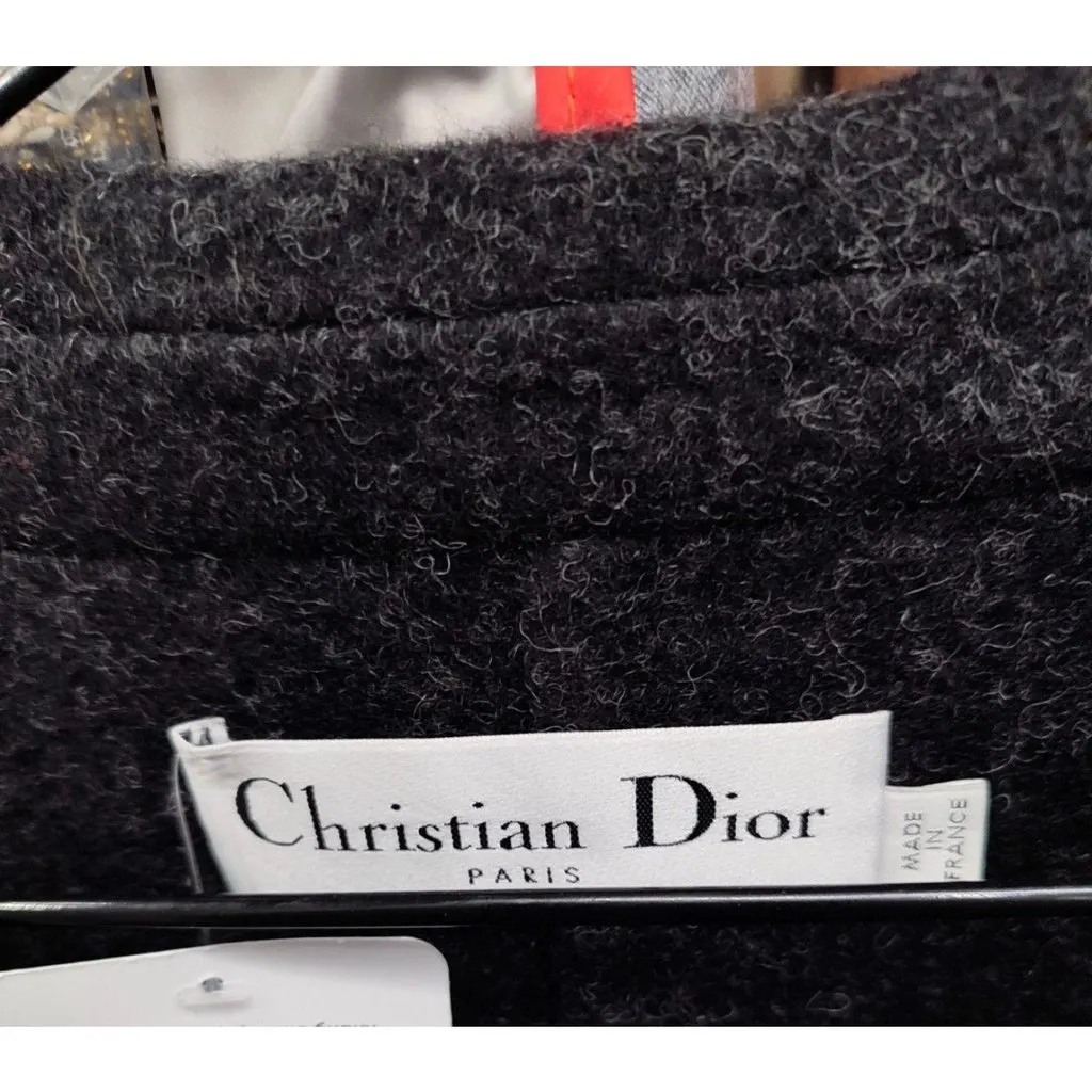 Dior Christian Dior Wool Fitted Vest - Sz/36 Pre-owned Red Wool Good - Box View