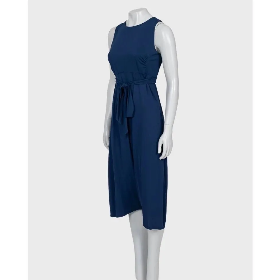 Saint Laurent Blue Tie-Waist Jumpsuit Sz. M/EU38 Pre-owned Blue Good - Back View