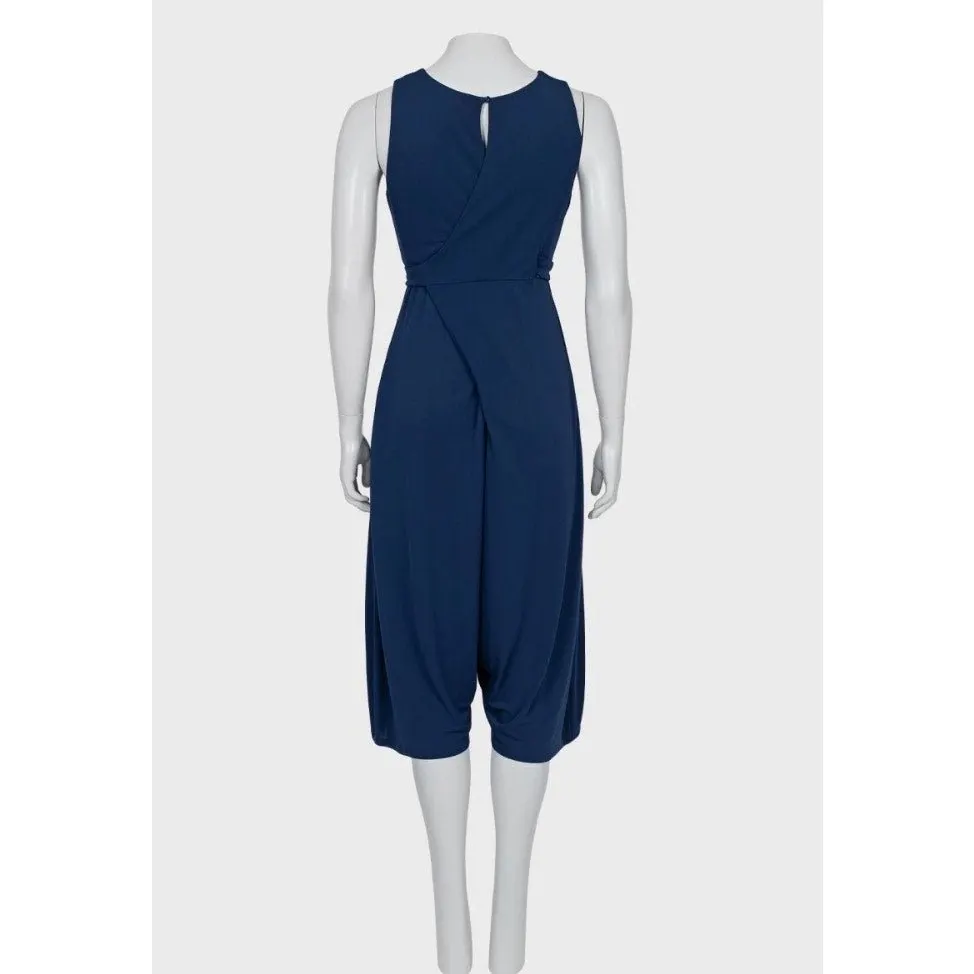 Saint Laurent Blue Tie-Waist Jumpsuit Sz. M/EU38 Pre-owned Blue Good - Inside View