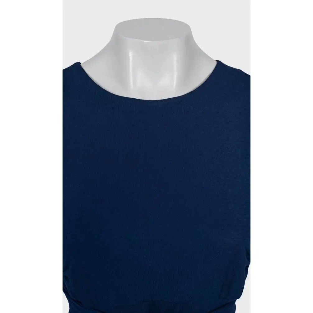 Saint Laurent Blue Tie-Waist Jumpsuit Sz. M/EU38 Pre-owned Blue Good - Model View